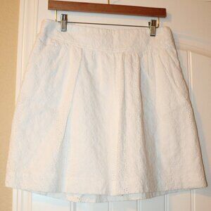 Loft Outlet Eyelet Skirt - Size 8 White